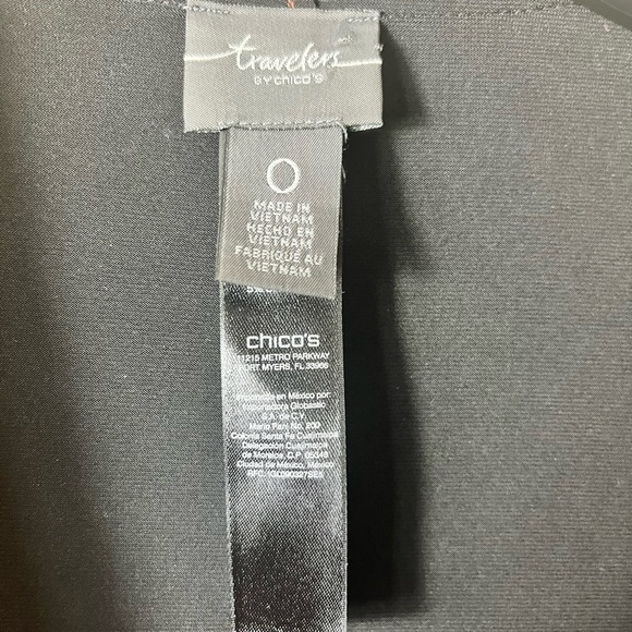 Traveler’s by Chico’s Open Front Drape Cardigan Jacket Size 0 (S) Rust Black - Picture 5 of 8